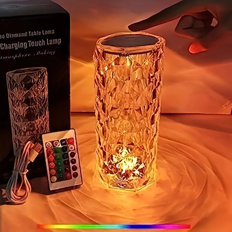 LAMPARA DE CRISTAL LUZ RGB CON PARLANTE